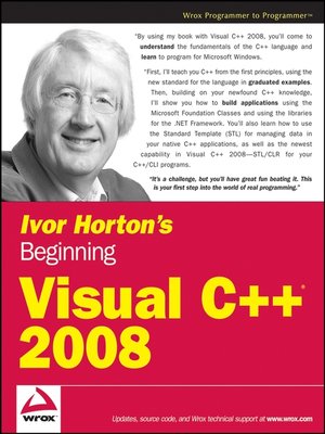 cover image of Ivor Horton's Beginning Visual C++ 2008